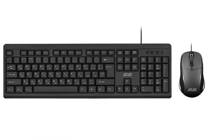 Комплект клавіатура та миша 2E MK401, USB-A, EN/UKR, чорний