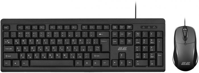 Комплект клавіатура та миша 2E MK401, USB-A, EN/UKR, чорний