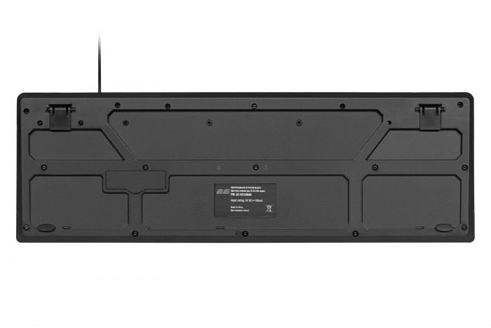 Клавіатура мембранна 2E KS108, 104key, USB-A, EN/UKR, чорний