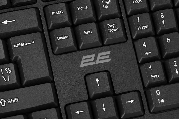 Клавіатура мембранна 2E KS108, 104key, USB-A, EN/UKR, чорний