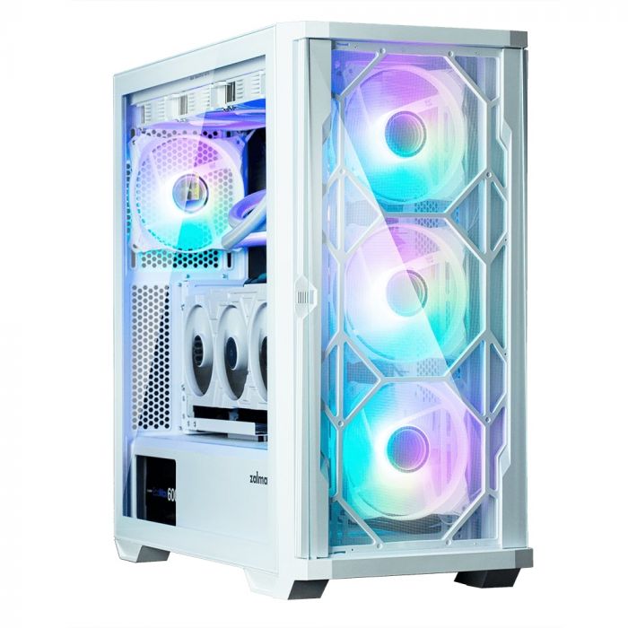 Корпус Zalman Z10 Duo без БЖ, 2xUSB3.0, 1xUSB Type-C, 4x120мм ARGB, VGA 395мм, LCS ready, TG Side Panel, EATX,  білий