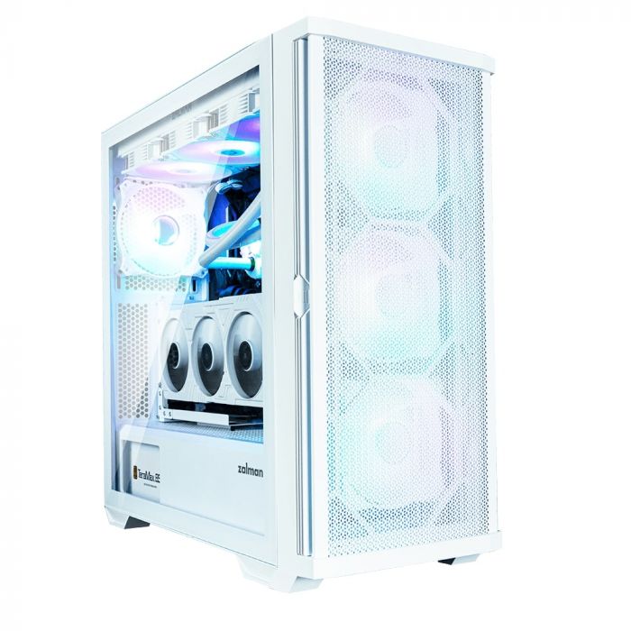 Корпус Zalman Z10 Duo без БЖ, 2xUSB3.0, 1xUSB Type-C, 4x120мм ARGB, VGA 395мм, LCS ready, TG Side Panel, EATX,  білий
