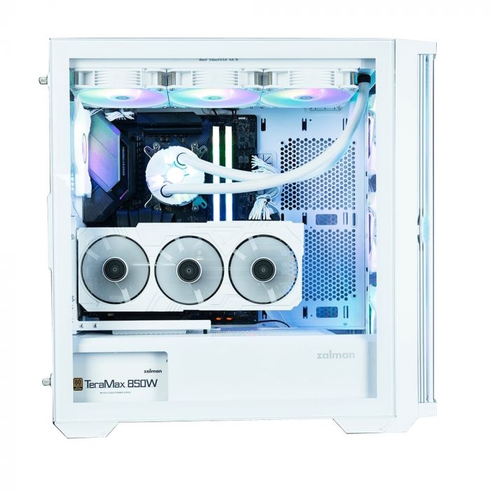 Корпус Zalman Z10 Duo без БЖ, 2xUSB3.0, 1xUSB Type-C, 4x120мм ARGB, VGA 395мм, LCS ready, TG Side Panel, EATX,  білий