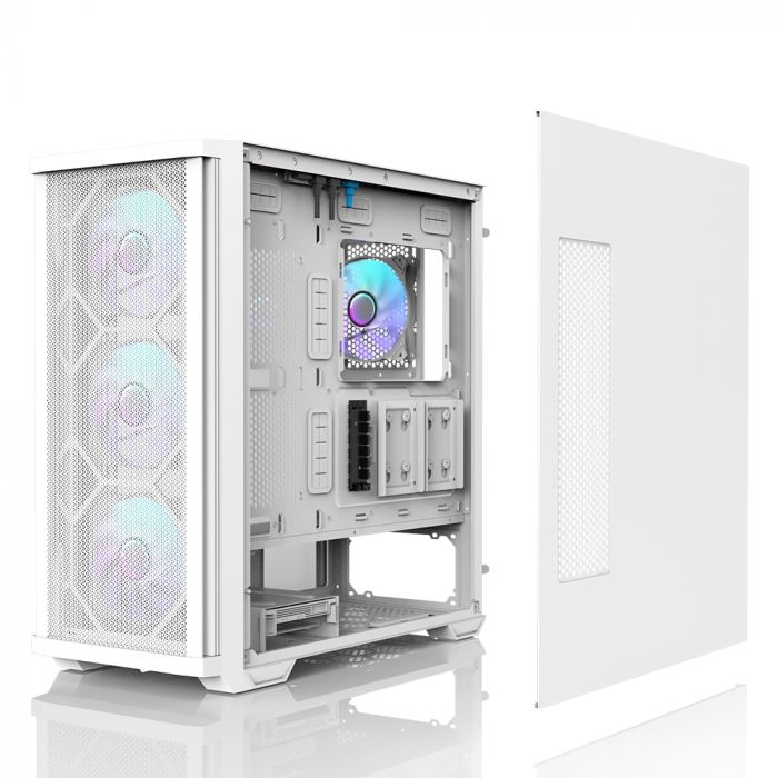 Корпус Zalman Z10 Duo без БЖ, 2xUSB3.0, 1xUSB Type-C, 4x120мм ARGB, VGA 395мм, LCS ready, TG Side Panel, EATX,  білий
