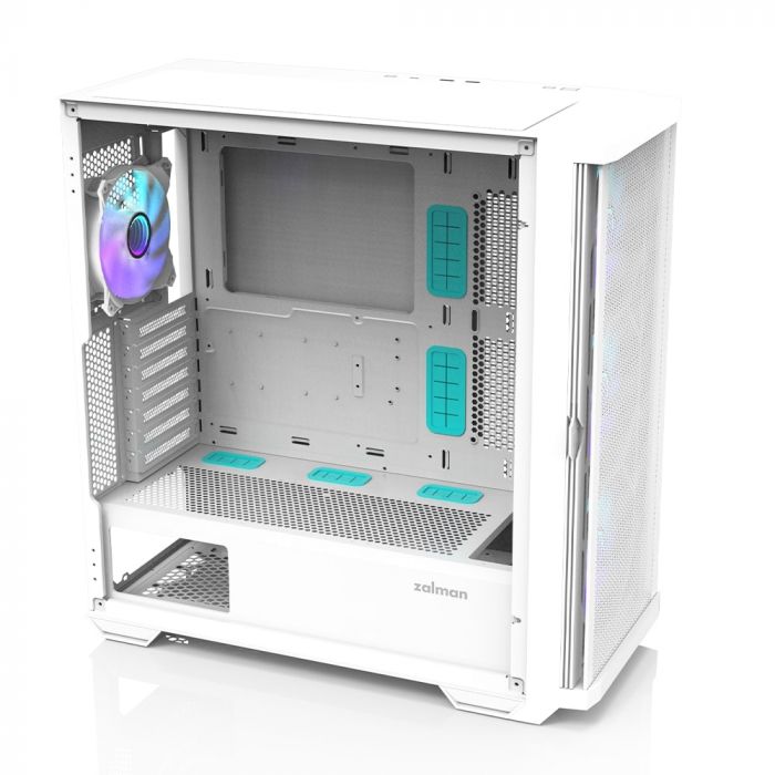 Корпус Zalman Z10 Duo без БЖ, 2xUSB3.0, 1xUSB Type-C, 4x120мм ARGB, VGA 395мм, LCS ready, TG Side Panel, EATX,  білий