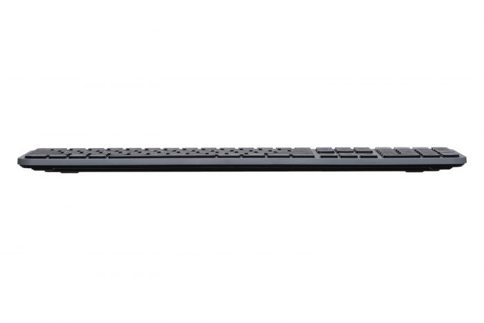 Клавіатура мембранна 2E KS240 110key, WL/BT, EN/UK, сіро-чорний
