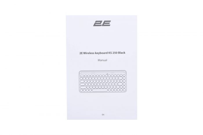 Клавіатура мембранна 2E KS250 84key, WL/BT, EN/UK, чорно-сірий