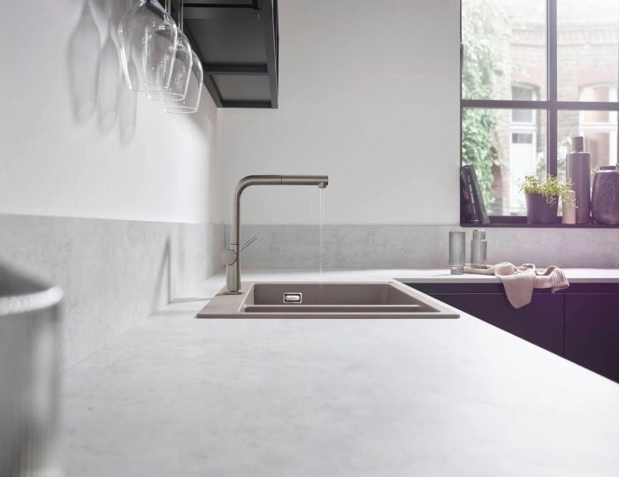 Змішувач для кухні Hansgrohe Talis M54, довж.виливу - 215мм, витяжний, 1важіль, KM270sBox, матовий чорний
