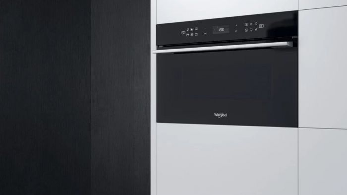Мікрохвильова піч Whirlpool вбудовувана, 31л, електронне упр., 1000Вт, гриль, дисплей, чорний