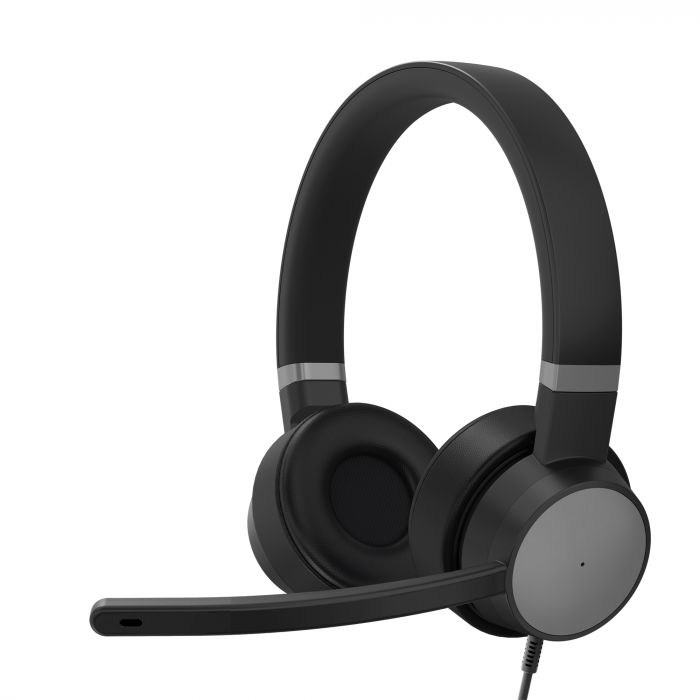 Гарнітура ПК стерео Lenovo Go Wired ANC Headset, чорний