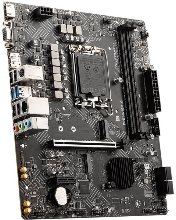 Материнcька плата MSI PRO H610M-G s1700 H610 2xDDR5 M.2 HDMI DP DSub mATX