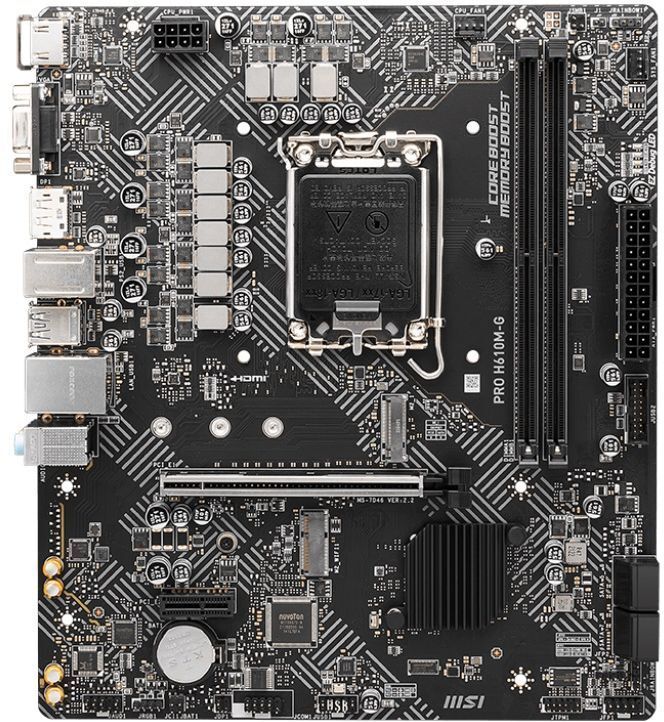 Материнcька плата MSI PRO H610M-G s1700 H610 2xDDR5 M.2 HDMI DP DSub mATX