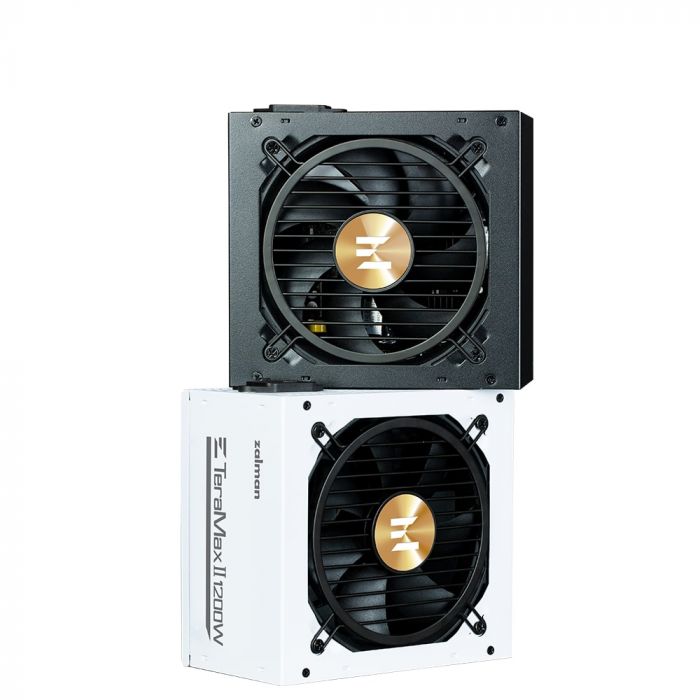 Блок живлення Zalman Teramax 2 WH  (1200W), >90%, 80+ Gold, 120мм, 1xMB 28pin (18+10), 2xCPU 8pin(4+4), 3xMolex, 12xSATA, 4xPCIe 8pin(6+2), 1x12VHPWR, Fully Modular