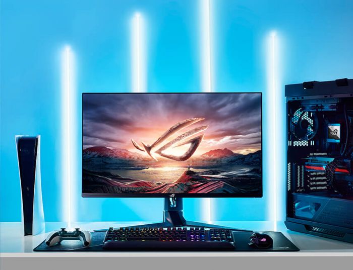 Монітор Asus 32" ROG Strix XG32UQ 2xHDMI, DP, 2xUSB, IPS, 3840x2160, 160Hz, 1ms, sRGB 130%, FreeSync, HAS, HDR600