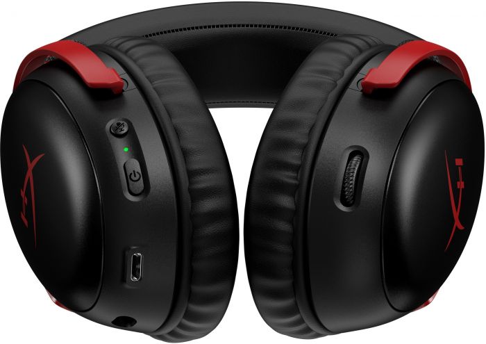 Гарнітура ігрова HyperX Cloud III, WL/USB-A/USB-C, чорно-червоний