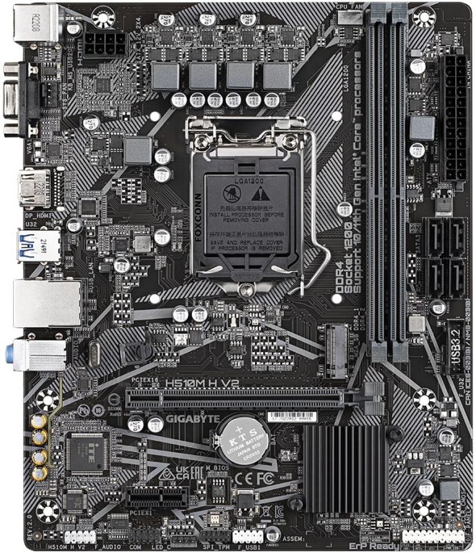 Материнська плата GIGABYTE H510M H V2 s1200 H510 2xDDR4 HDMI mATX