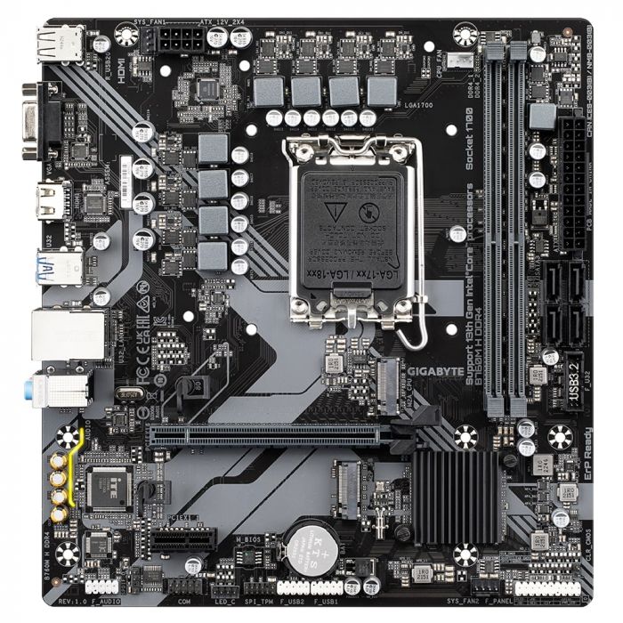 Материнська плата GIGABYTE B760M H DDR4 s1700 B760M 2xDDR4 M.2 HDMI mATX