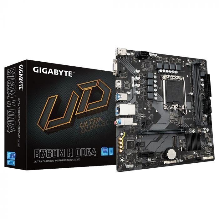 Материнська плата GIGABYTE B760M H DDR4 s1700 B760M 2xDDR4 M.2 HDMI mATX
