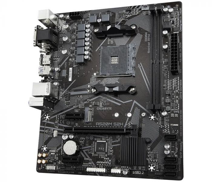 Материнська плата GIGABYTE A520M S2H sAM4 A520 2xDDR4 HDMI DVI VGA mATX