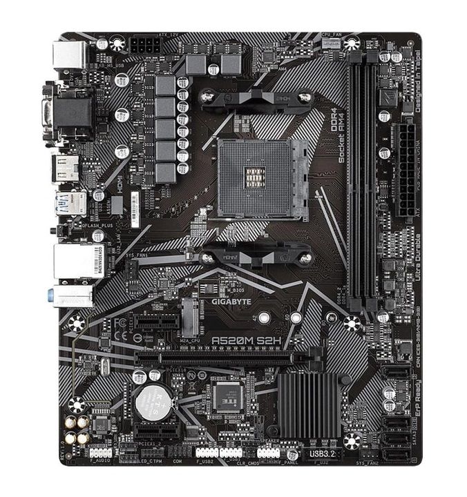 Материнська плата GIGABYTE A520M S2H sAM4 A520 2xDDR4 HDMI DVI VGA mATX