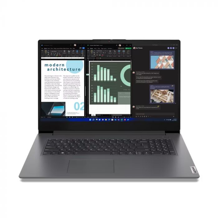 Ноутбук Lenovo V17-G4 17.3" FHD IPS AG, Intel i3-1315U, 16GB, F512GB, UMA, DOS, сірий