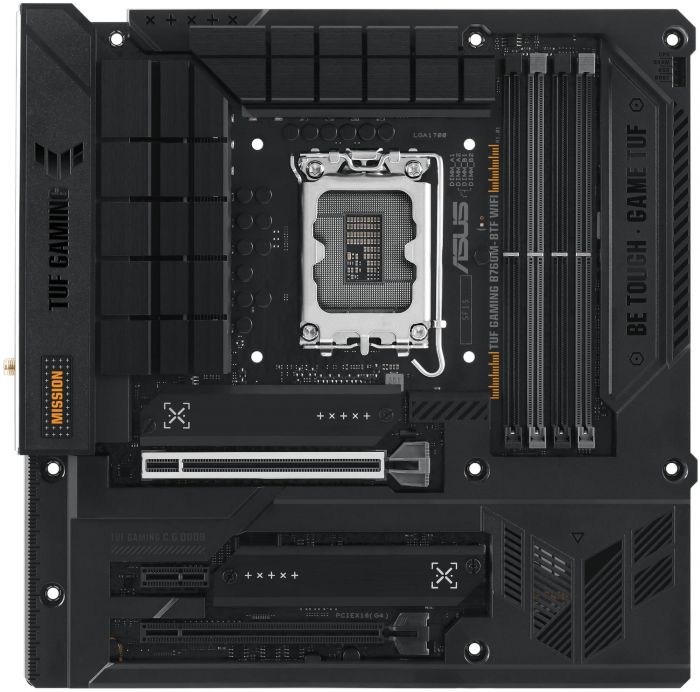 Материнcька плата ASUS TUF GAMING B760M-BTF WIFI s1700 B760 4xDDR5 M.2 HDMI DP Wi-Fi BT mATX