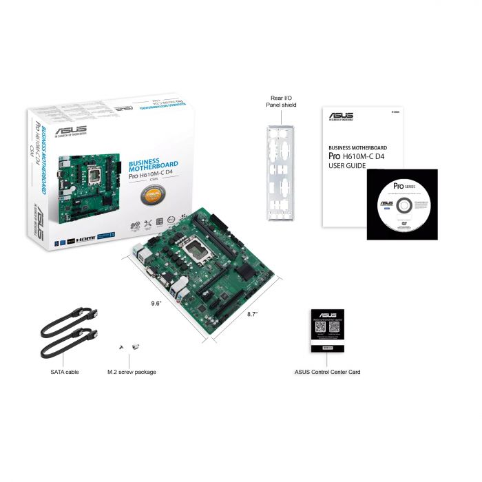 Материнcька плата ASUS PRO H610M-C D4-CSM s1700 H610 2xDDR4 M.2 HDMI D-Sub mATX