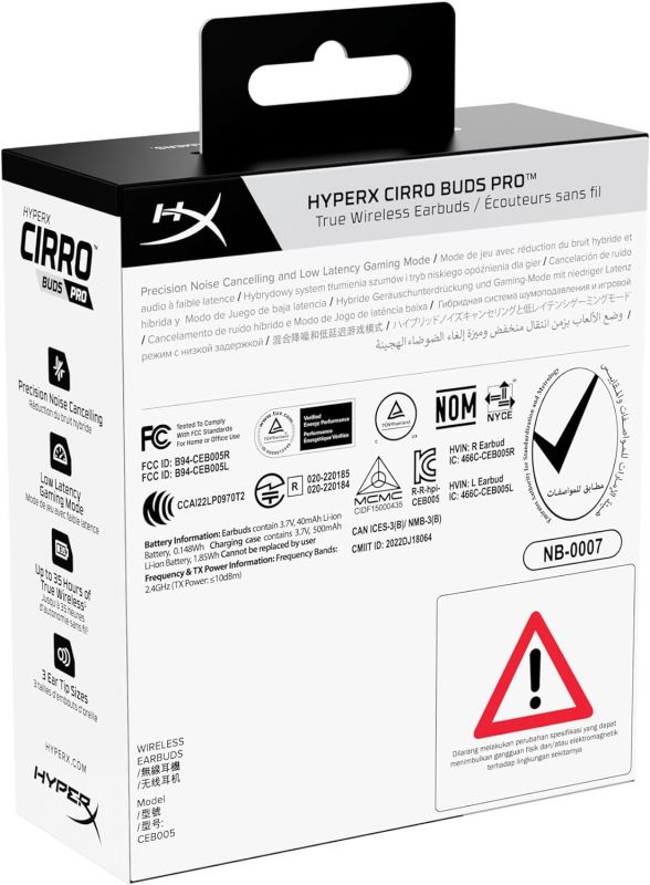 Гарнітура HyperX Cirro Buds Pro TWS WL USB-A Black