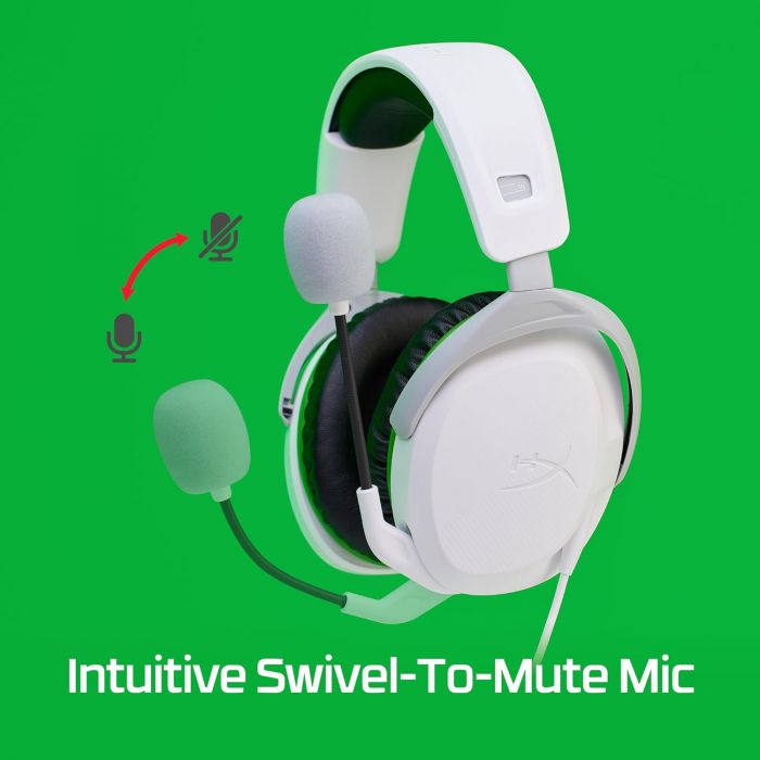Гарнітура HyperX Cloud Stinger 2 Xbox, mini-jack, біло-зелений