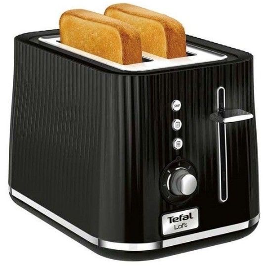 Тостер Tefal Loft 850Вт, розморожування, пластик, чорний