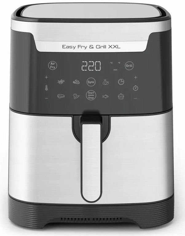 Мультипіч Tefal EasyFry&Grill XXL, 1830Вт, чаша-6.5л, сенсорне керув., 8 програм, пластик, черно-сірий