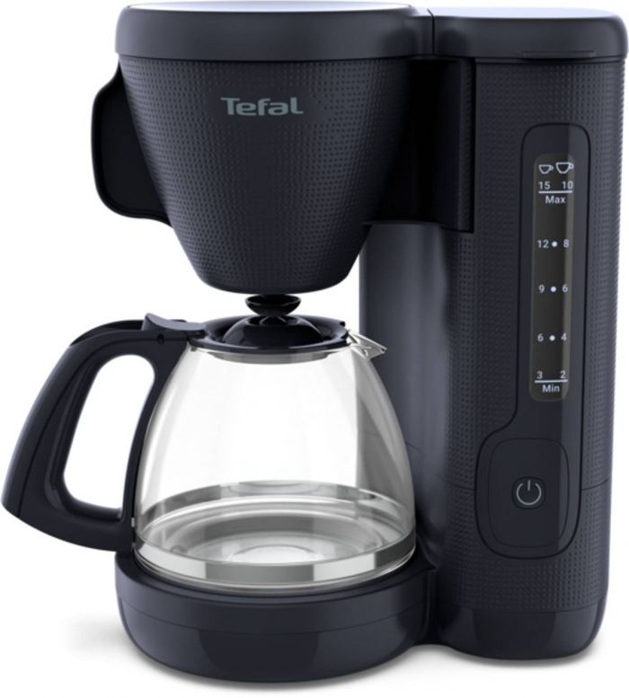 Кавоварка Tefal крапельна Morning Black Knight 1.25л, мелена, чорний