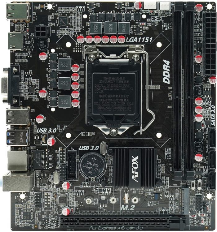 Материнська плата AFOX IB250-MA4 s1151 B250 2xDDR4 D-Sub HDMI mATX