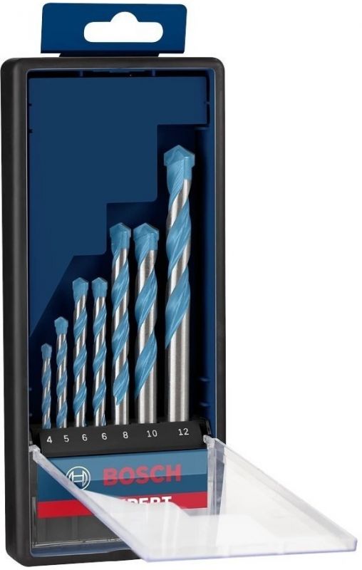 Набір свердел по металу Bosch Expert MultiConstruction CYL-9, 4/5/6/6/8/10/12 мм, 7 шт.