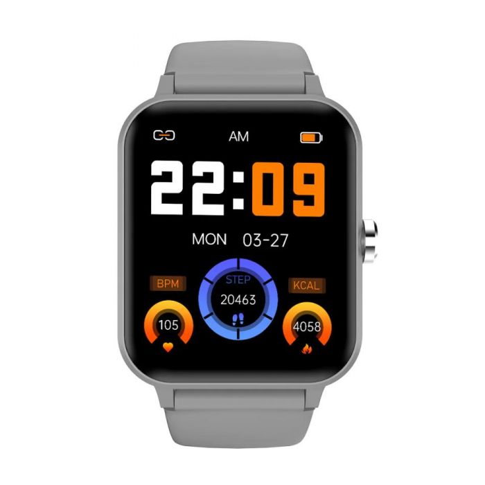 Смарт-годинник Blackview R30 44мм, 1.83", 240x284, TFT, BT 5.0, 384КБ, сірий