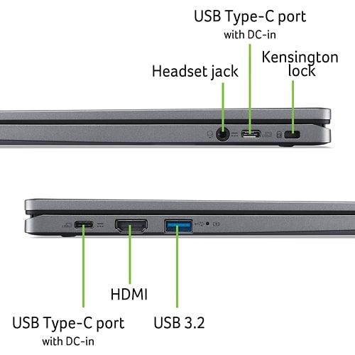 Ноутбук Acer Chromebook Plus CB514-3H 14" WUXGA IPS, AMD R3-7320C, 8GB, F512GB, UMA, ChromeOS, сірий