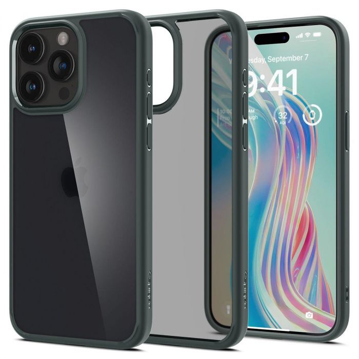Чохол Spigen для iPhone 15 Pro Max, Ultra Hybrid, Frost Green