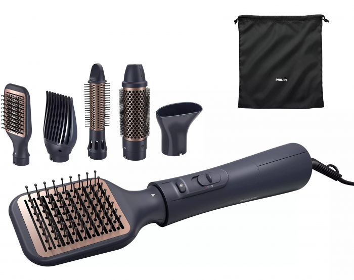 Фен-щітка Philips 5000 Series 1000Вт, 3 режими, іонізація, 5 насадок, синий