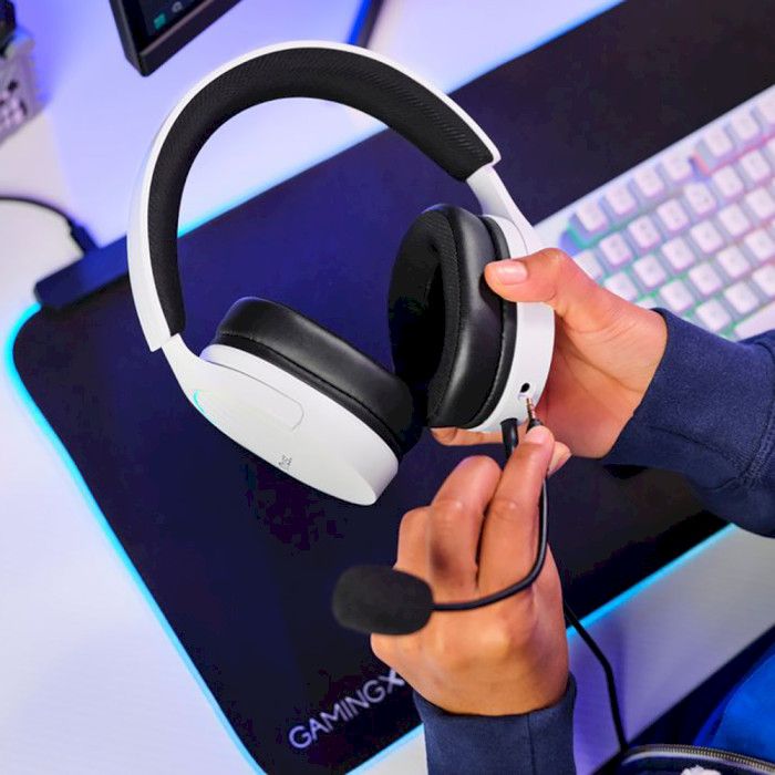 Гарнітура ігрова Trust GXT 490 FAYZO, 7.1, USB-A, 2м, білий