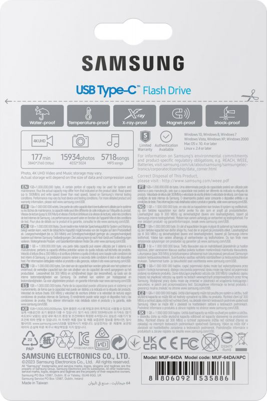 Накопичувач Samsung  64GB USB 3.2 Type-C