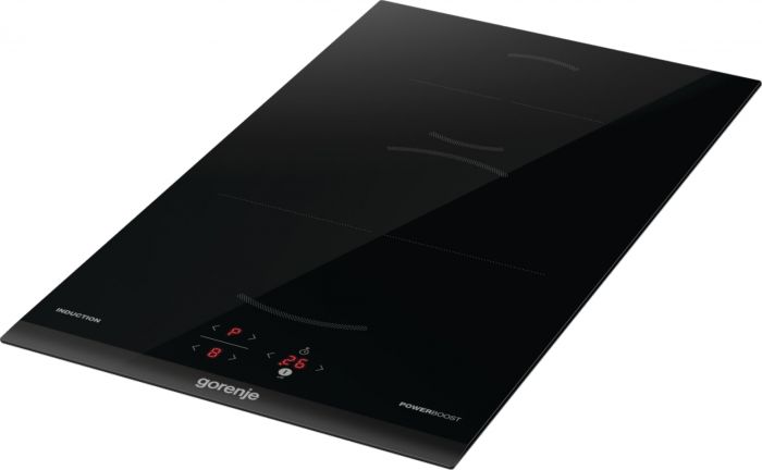 Варильна поверхня Gorenje індукційна, 30см, Доміно, PowerBoost, TouchControl, поєднання конфорок, чорний