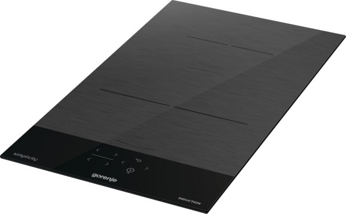 Варильна поверхня Gorenje індукційна, 30см, Доміно, PowerBoost, поєднання конфорок, чорний