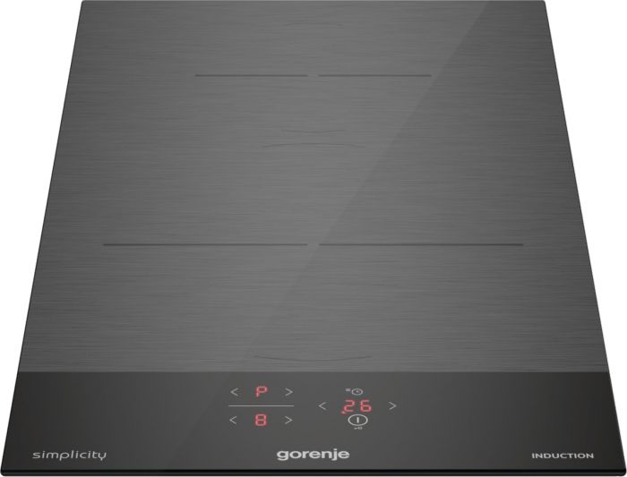 Варильна поверхня Gorenje індукційна, 30см, Доміно, PowerBoost, поєднання конфорок, чорний