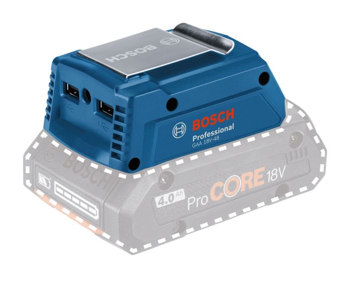 Адаптер USB для батареї Bosch GAA 18V-48 Professional, 2.4 А