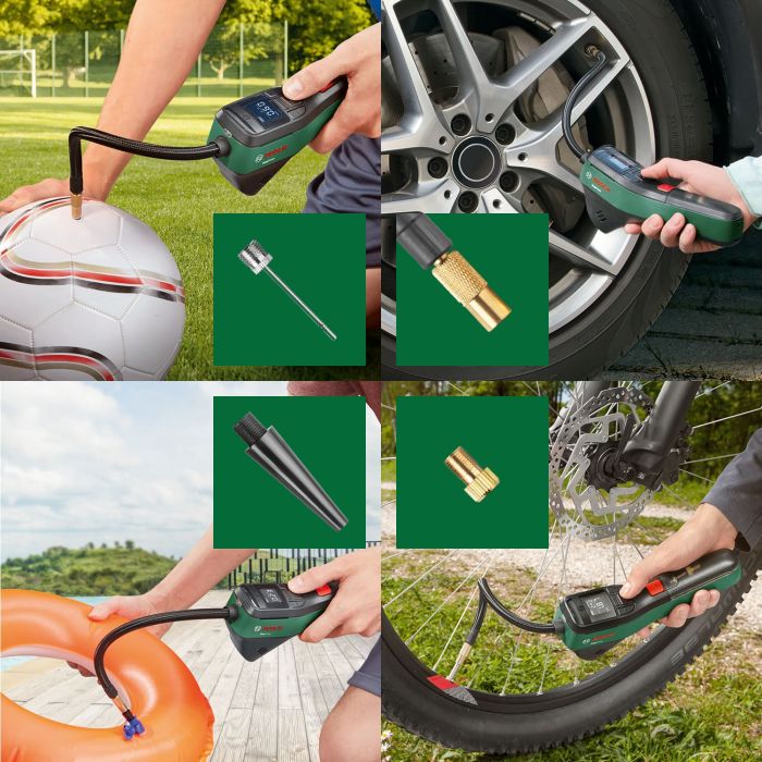 Насос акумуляторний Bosch EasyPump, 3.6 В, 3 Ач, 10.3 бар, 10 л/хв, 0.4кг (компресор автомобільний)