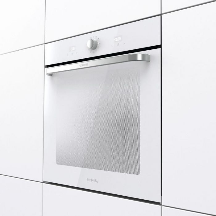 Духова шафа Gorenje електрична, 77л, A, пара, дисплей, макс.темпер.-300,  білий