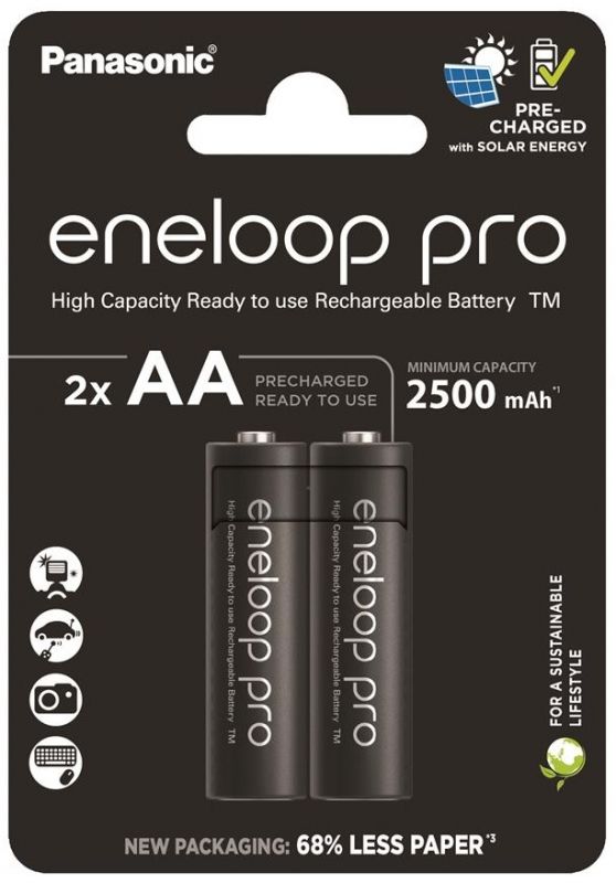 Акумулятор Panasonic Eneloop NI-MH  Pro AA 2500 мАг, 2 шт.