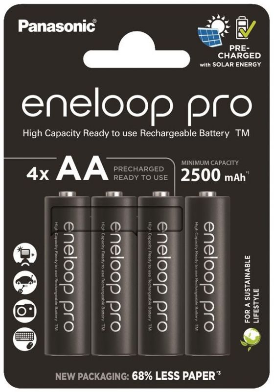 Акумулятор Panasonic Eneloop NI-MH  Pro AA 2500 мАг, 4 шт.