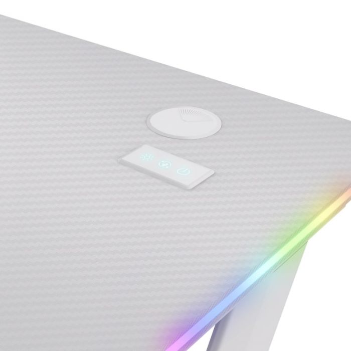 Стіл Trust GXT 709W LUMINUS, (120х74см), RGB, білий