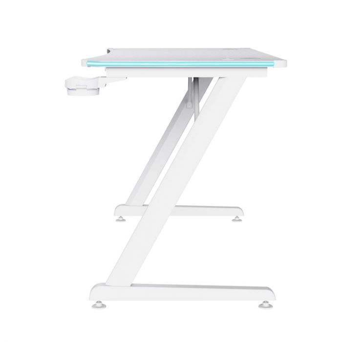 Стіл Trust GXT 709W LUMINUS, (120х74см), RGB, білий